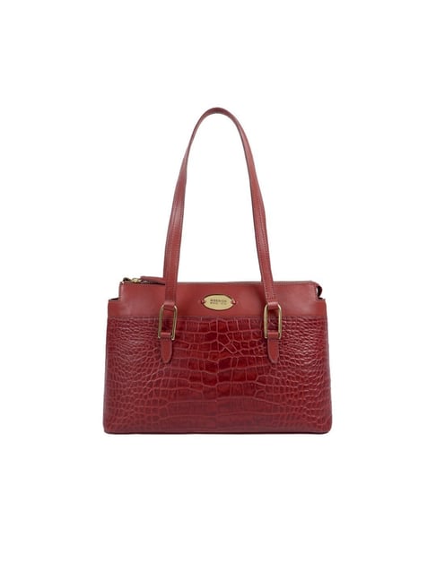Hidesign Myntra Wlta Ex Red Textured Medium Shoulder Handbag