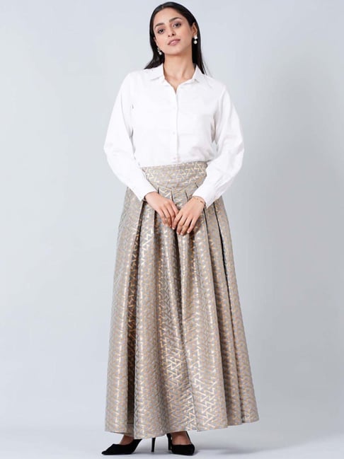 Shirt and cheap brocade skirt