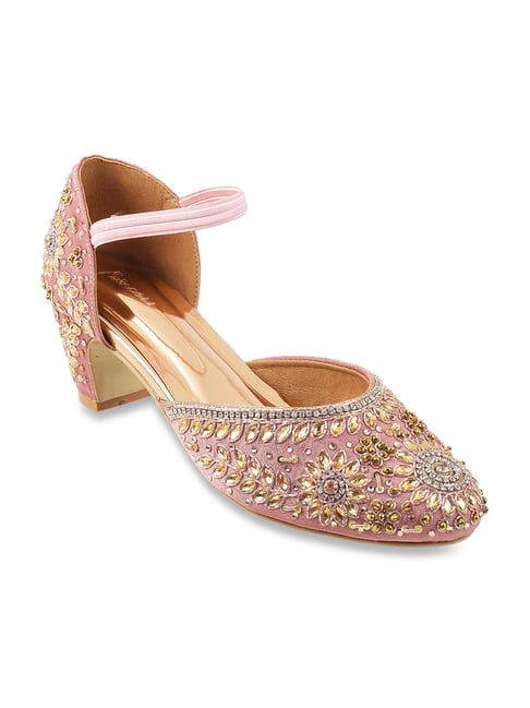 Princess by Metro Women's Rose Gold Ankle Strap Sandals