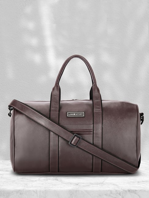 Lavie Sport Captain 32L Synthetic Leather Unisex  Duffle Bag (Brown)