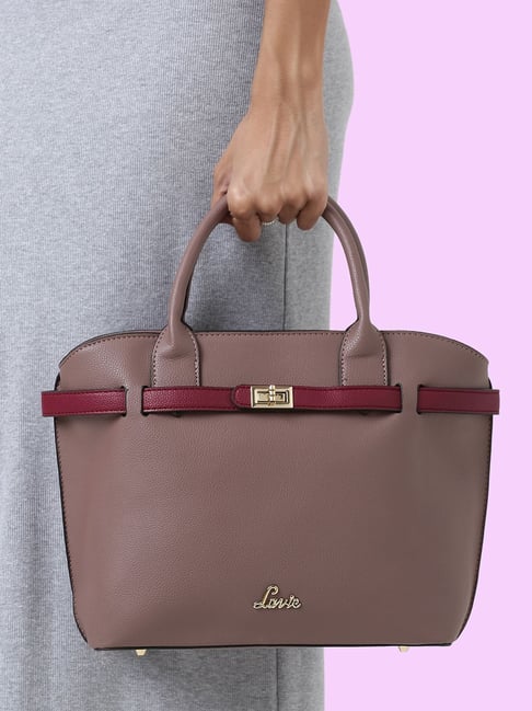 FiveloveTwo Women Classy Satchel Handbag Tote Purse Handle Bag Shoulder Pink  : Amazon.in: Shoes & Handbags