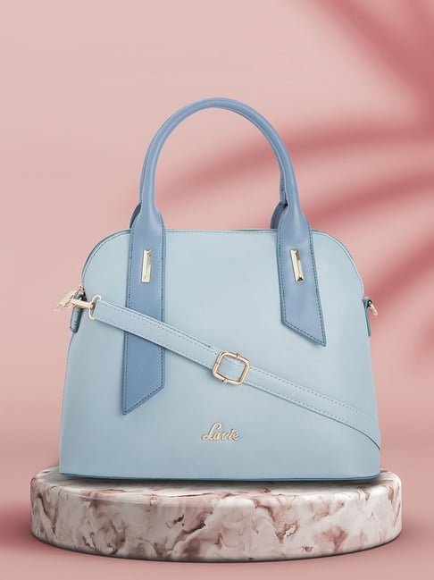 Lavie Blue Solid Large Handbag
