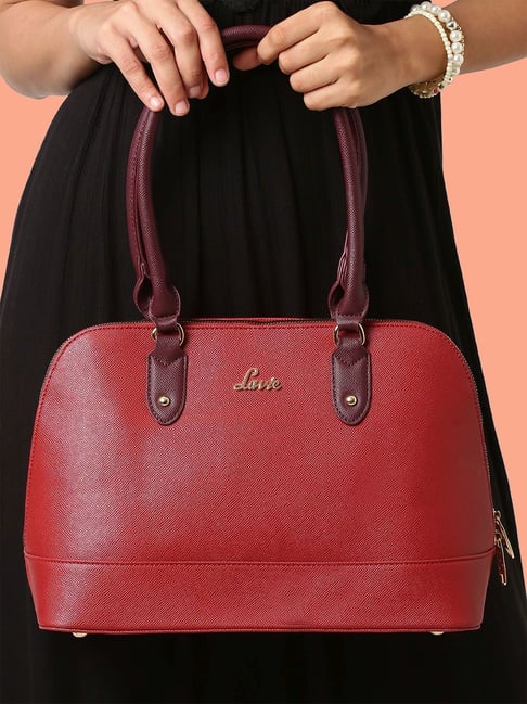 Buy Lavie Red Solid Large Handbag Online At Best Price Tata CLiQ