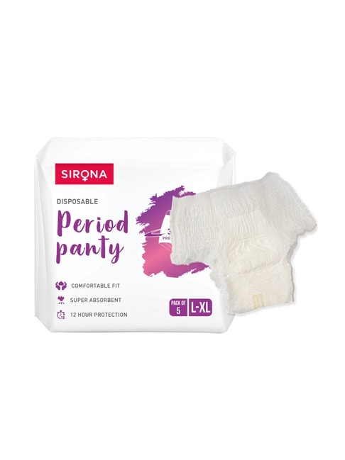 Buy Sirona Disposable Period Panties for Women (L-XL) - Pack of 5