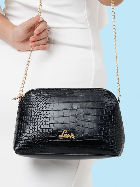 Lavie Brown Solid Small Sling Handbag