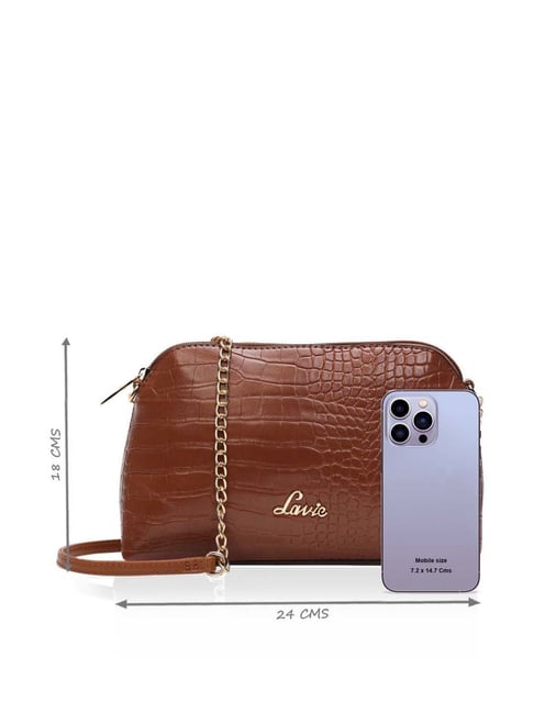 Lavie Tan Textured Small Sling Handbag