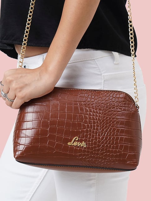 Craftshades Leather Sling Bag for Girls - 100% genuine leather