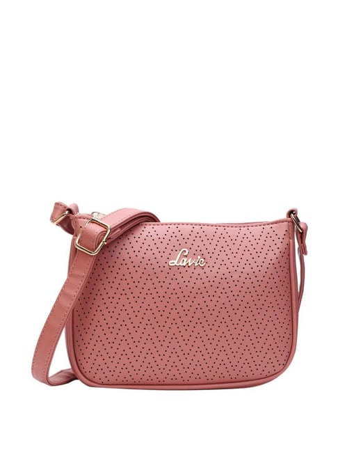 Buy Lavie Pink Textured Small Sling Handbag Online At Best Price @ Tata CLiQ