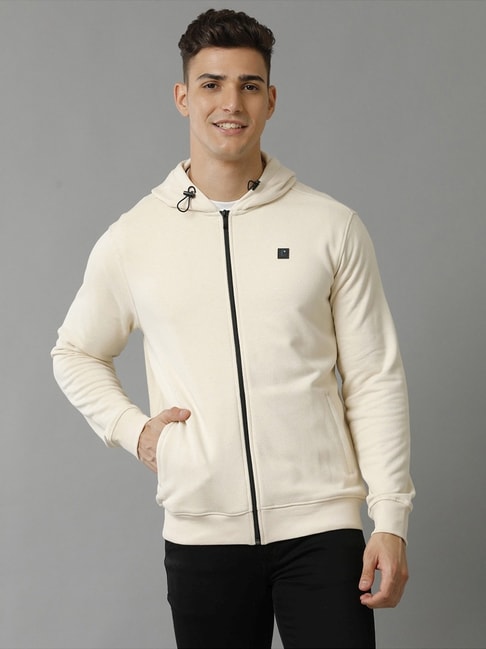 Buy CAVALLO by Linen Club White Regular Fit Hooded Jackets for Mens Online @ Tata CLiQ