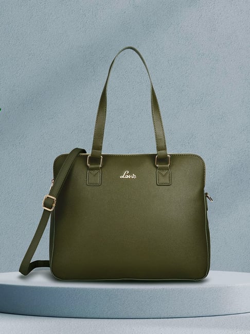 Buy Lavie Green Leather Large Messenger Bag Online At Best Price