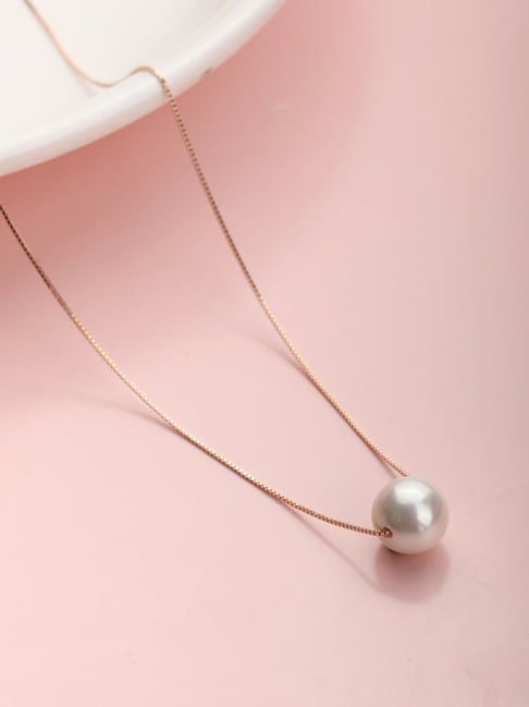 Zavya 92.5 Sterling Silver Freshwater Pearl Necklace for Women