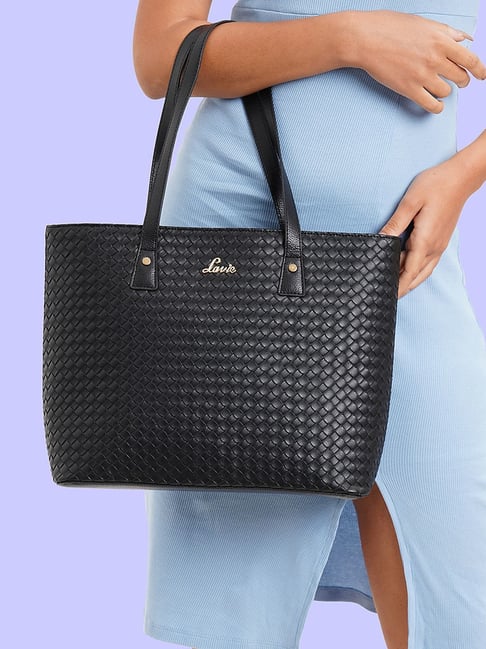 Buy Lavie Black Textured Medium Shoulder Bag Online At Best Price