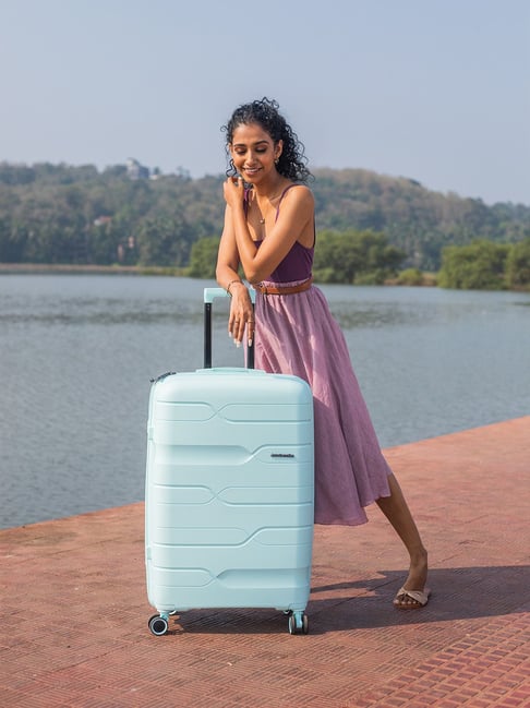 Nasher Miles Paris Hard-Sided Polypropylene Check-in  Pastel Green 28 inch |75cm Trolley Bag