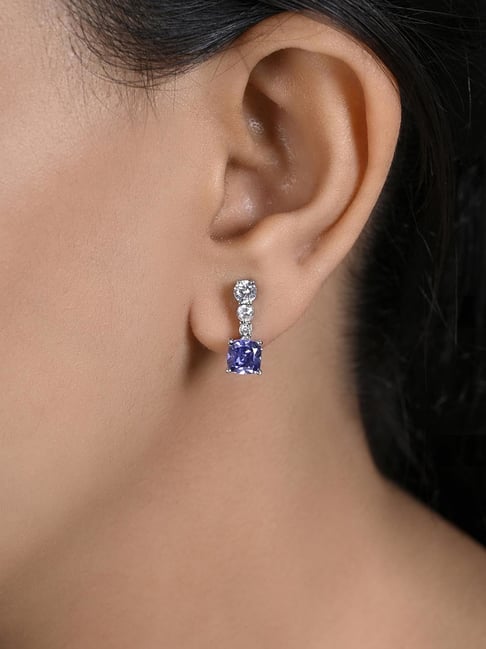 Sterling silver clearance tanzanite earrings