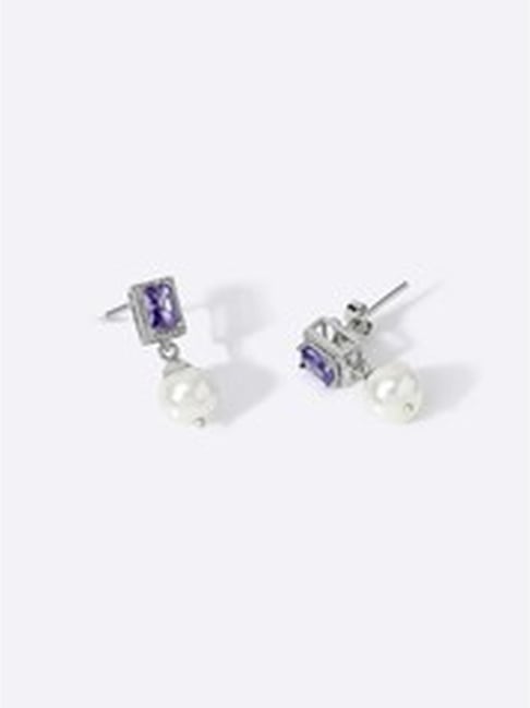 Amethyst Millennium Faceted and Pearl Earrings – BAKSA STUDIO ART JEWELRY