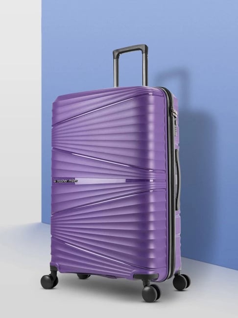Nasher Miles Mumbai Hard-Sided Polypropylene Check-in Luggage Purple 28  inch |75cm Trolley Bag