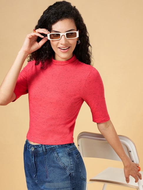 YU by Pantaloons Pink Cotton Regular Fit Top-picture-15