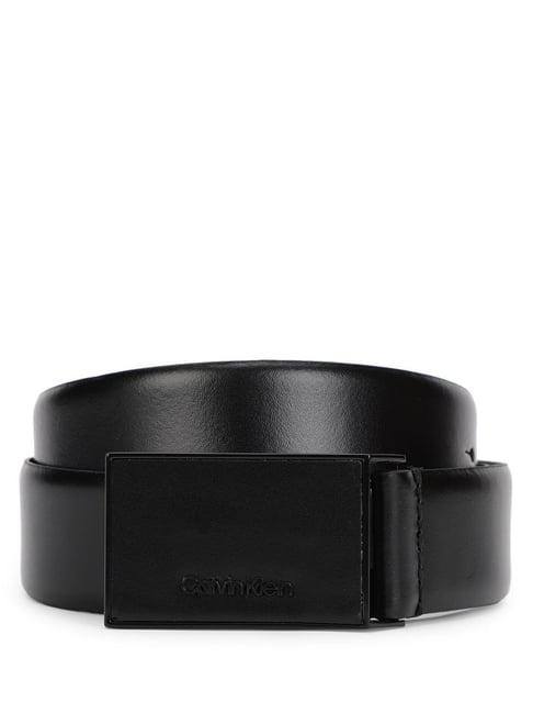 Buy Calvin Klein Jeans Black Inlay Plaque Waist Belt for Men