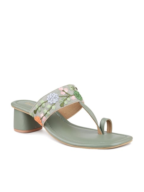 TAHIRA SANDALS In GREEN | Buy Women's SANDALS Online | Novo Shoes