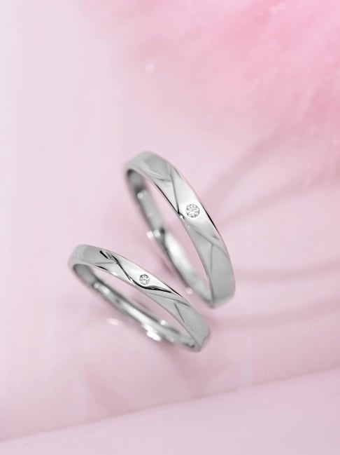 Amazon.com: Gualiy Sterling Silver Couple Rings Double Heart love 520