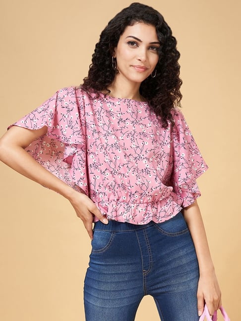 YU by Pantaloons Pink Printed Top-picture-24