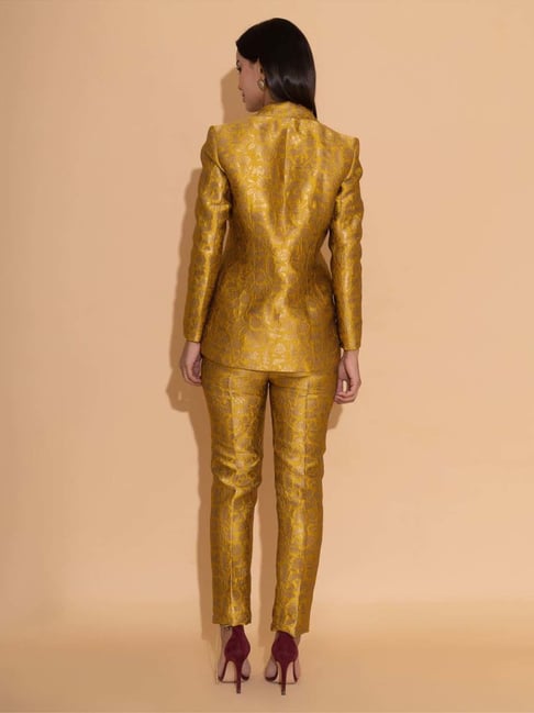 Designer A-Line Kurti with Brocade Pant & Shantoon Lining Fabric Details  Kurti - Velvet Length - 46