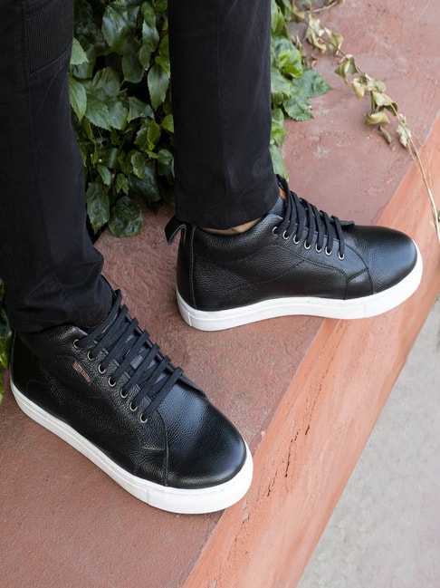 Amazon.com | Jousen Men' s Casual Shoes Leather Dress Sneakers Business Casual  Shoes for Men Breathable Fashion Sneakers (MY852 Black 8) | Fashion Sneakers