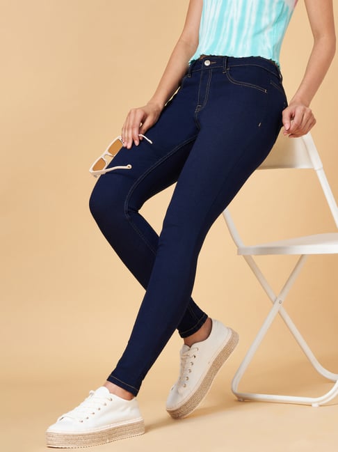 YU by Pantaloons Navy Mid Rise Jeans-picture-36
