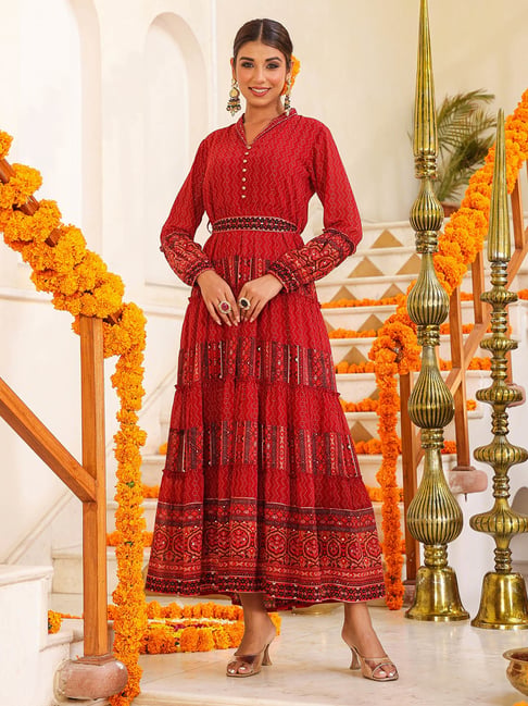 georgette designer dresses Heavy Georgette Digital Printed Anarkali Fully Flared Party Wear Designer Gown
