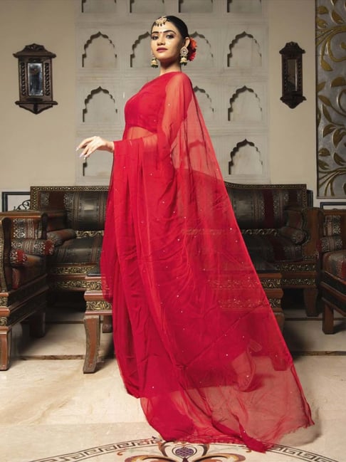 Buy Red Sarees for Women by Nyrika Online | Ajio.com