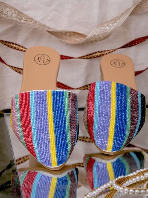 NR by Nidhi Rathi Women's Mulitcolored Mule Shoes-picture-44