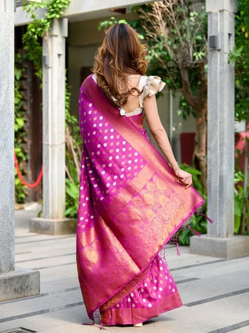 Purple Banarasi Silk Saree 248285