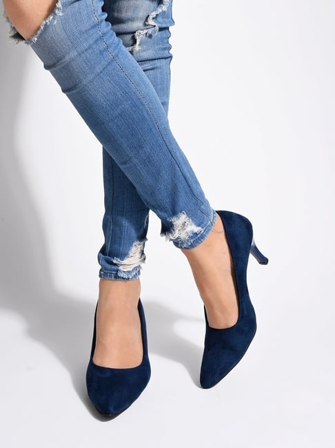 Buy Shoetopia Women's Blue Stiletto Pumps for Women at Best Price
