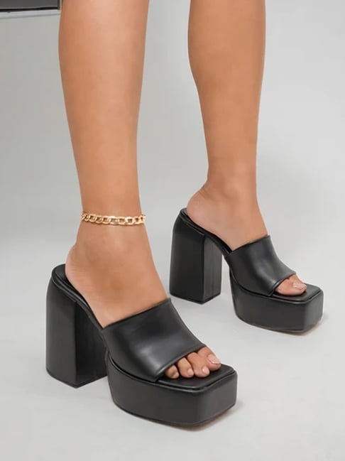 Shoetopia Flatform Mules Buy Shoetopia Women's Black Casual