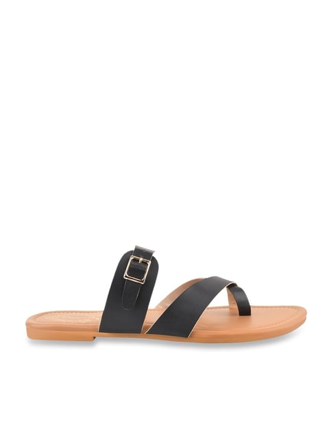 Black best sale toe sandals