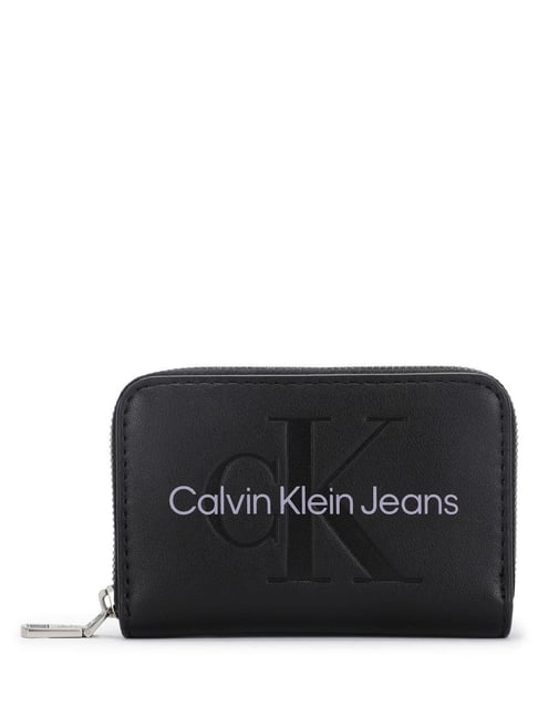 Calvin Klein purse Rubberized Bifold Half Zip Around CK Black | Buy bags,  purses & accessories online | modeherz