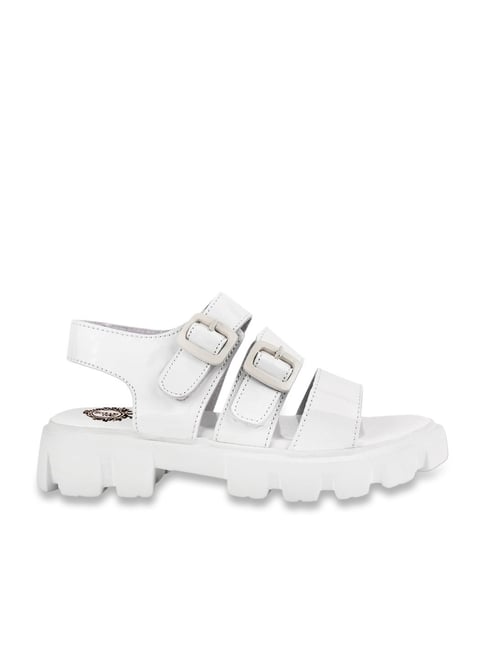 Chunky platform sandals online white