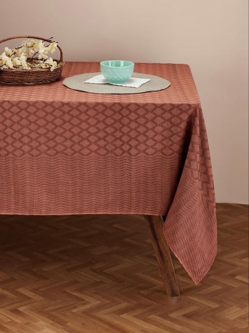 Fabindia Rust Cotton 68 TC 175 GSM Suhana Table Cover - Set of 6-image-15