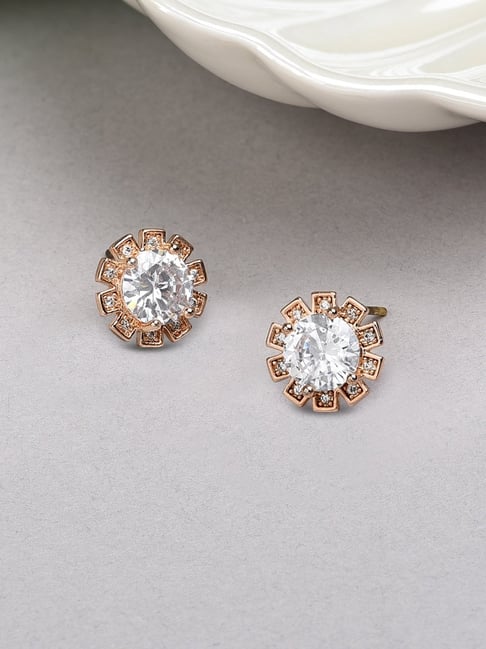 North Star stud earrings in silver rose gold plated — Jewellery Co.  Australia