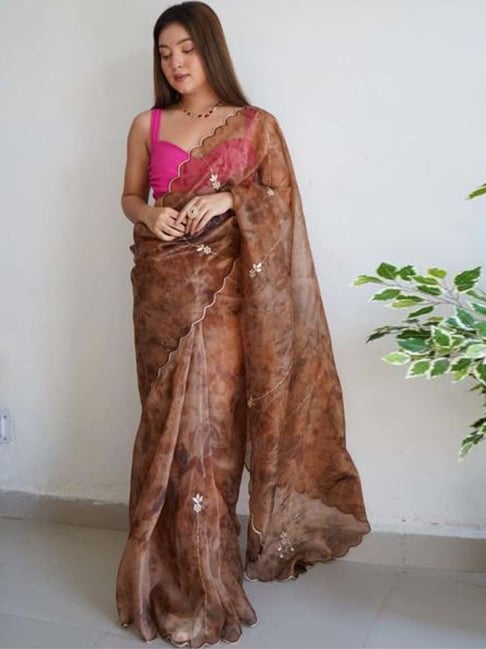 SarahFaashionz - Organza Saree With KHATLI Work In Full... | Facebook