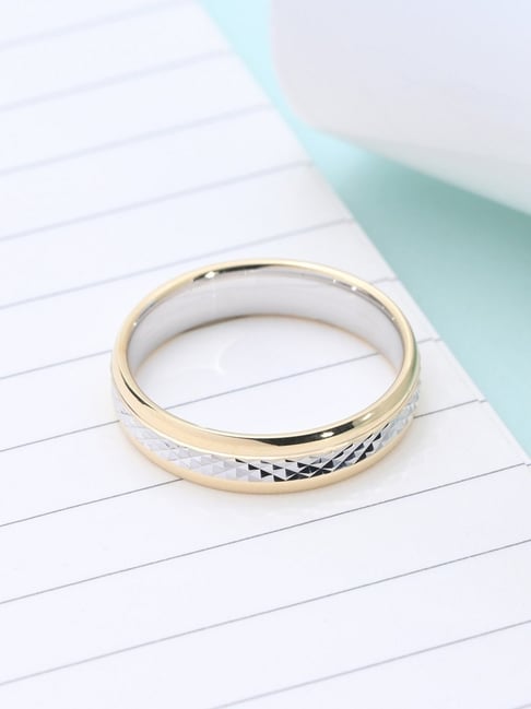 Zavya 925 Sterling Silver Exquisite Dual Tone Rhodium Casual Ring For Men