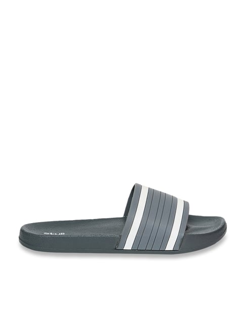 Buy Styli Men s Grey Slides for Men at Best Price Tata CLiQ