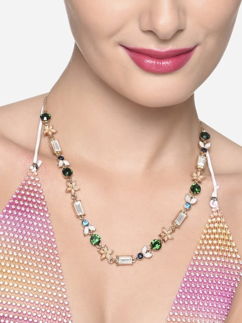 AB Crystal Multi Stone Statement Necklace | Evening Necklace | L&M Bling -  lmbling
