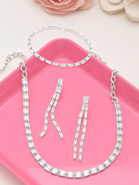 Super Saver All in One Combo Pendant Earrings Ring Maang Tikka Bracelets Set  For Women – Buy Indian Fashion Jewellery