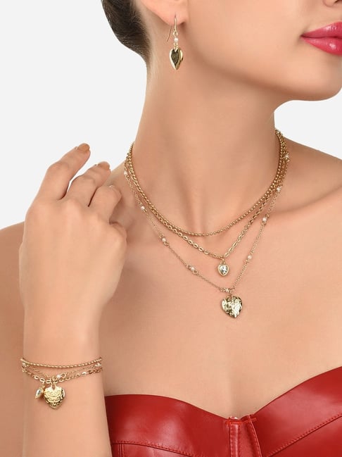 Jewellery Earring Pendant Set Chain Bracelet - Buy Jewellery Earring  Pendant Set Chain Bracelet online in India