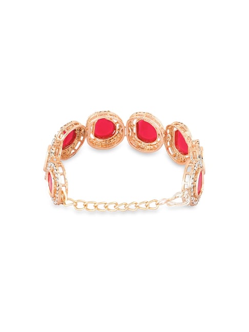 Buy Zaveri Pearls Rani Pink Stones Bracelet -ZPFK16409 Online At