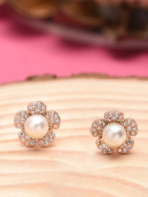 Real Pearl Flower Pearl Beads Stone Earrings – Adorn Dreams