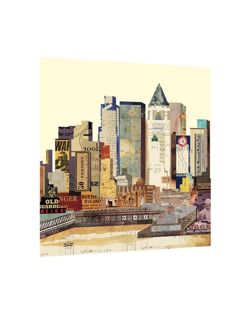 Art Street New York City Skyline Printed Multicolor Engineered Wood Wall Art-picture-27