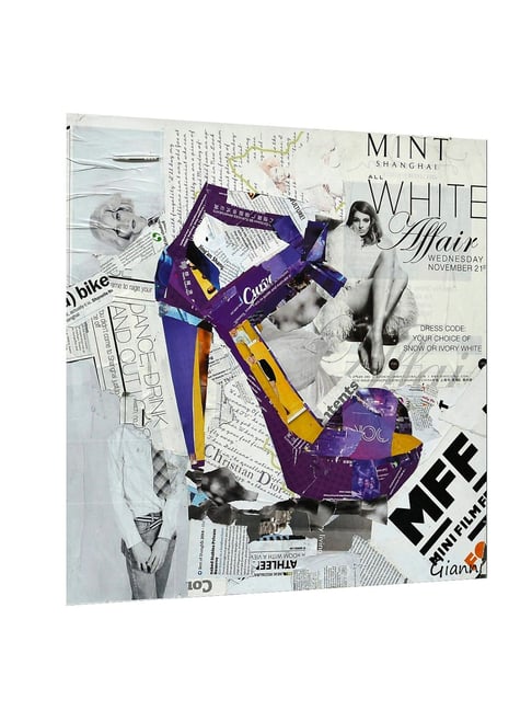 Buy Art Street Bemalte High Heels Printed Blue Engineered Wood