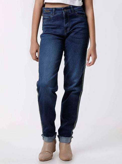 Kate & Oscar Kids Blue Cotton Regular Fit Jeans